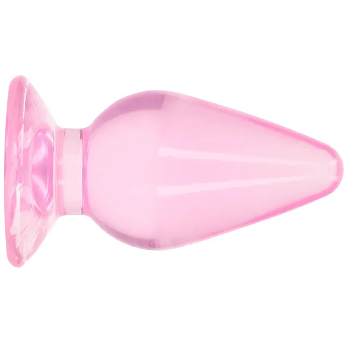 Anal RealRock Crystal Clear Jelly 35 Inch Butt Plug in Pink Shots Toys Anal RealRock Crystal Clear Jelly 35 Inch Butt Plug in Pink Shots Toys
