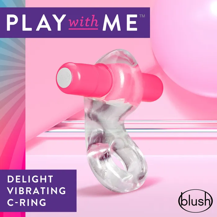 Blush Play With Me By Blush Delight Pink Vibrating Penis Ring Couples