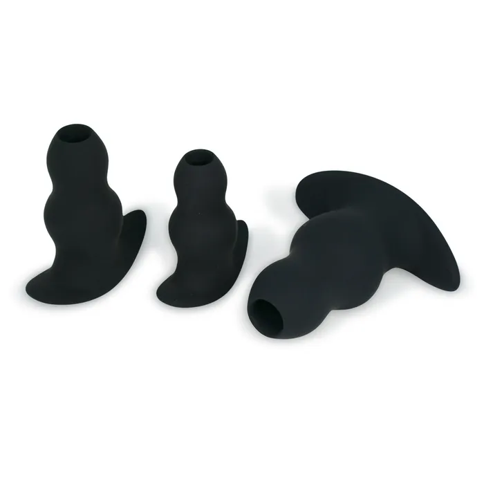 Anal Backdoor Bliss 3 Size Hollow and Tapered Silicone Butt Plug Training Set Simpli Pleasure V2