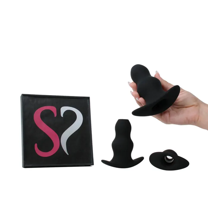 Anal Backdoor Bliss 3 Size Hollow and Tapered Silicone Butt Plug Training Set Simpli Pleasure V2
