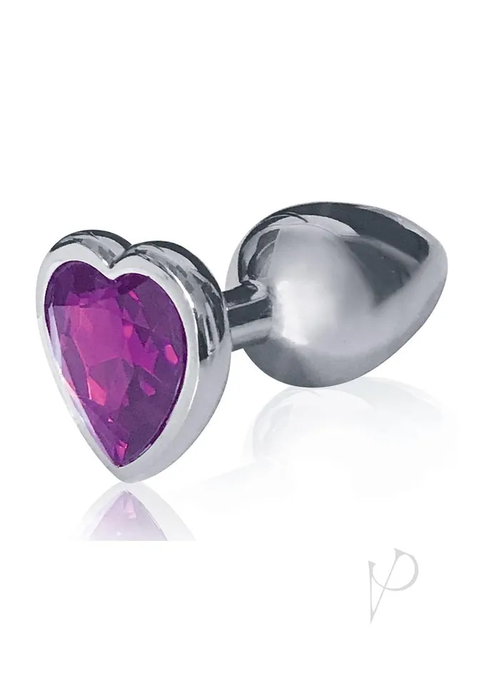 Anal The 9 Silver Starter Heart Plug Violet THE 9S