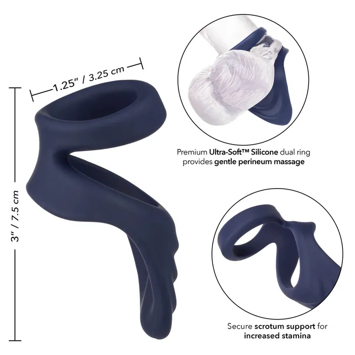 California Exotics Male Sex Toys Viceroy Perineum Dual Cock Ball Ring