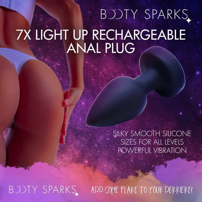 Male Sex Toys Booty Sparks 7X Light Up Rechargeable Anal Plug