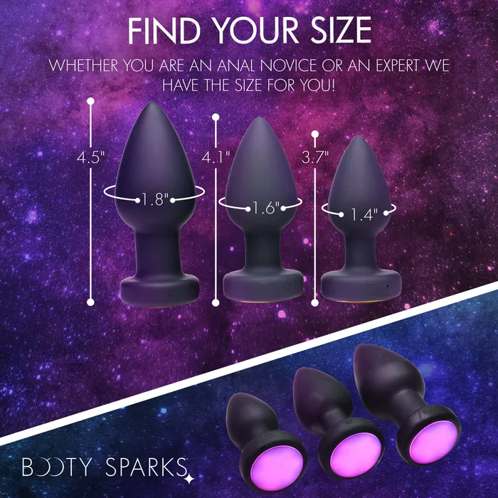 Male Sex Toys Booty Sparks 7X Light Up Rechargeable Anal Plug