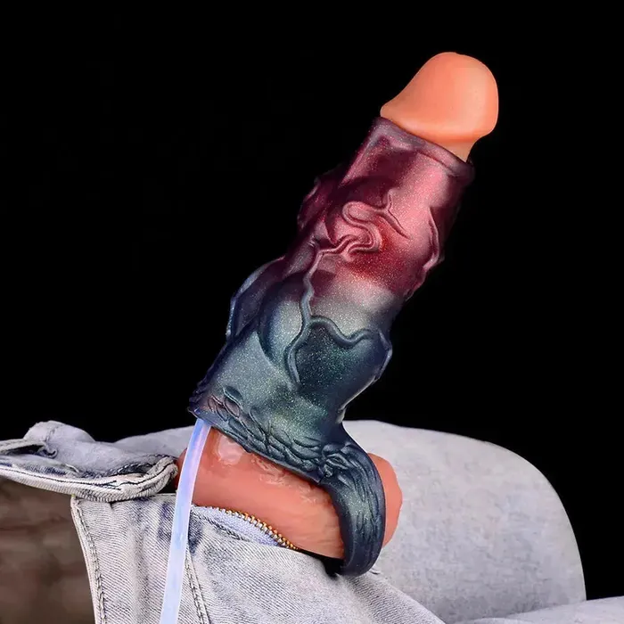 Male Sex Toys Xinghaoya Squirting Silicone Penis Extender Xinghaoya