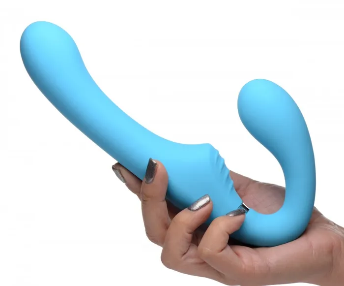 Strap U Female Sex Toys 10X Vibrating Silicone Strapless Strapon