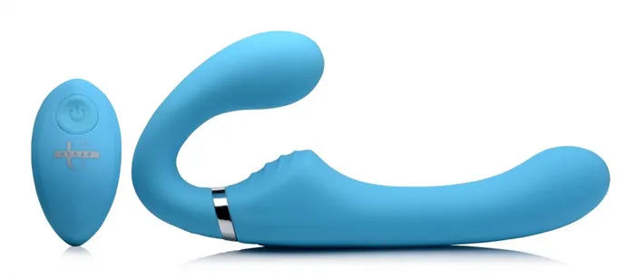 Strap U Female Sex Toys 10X Vibrating Silicone Strapless Strapon